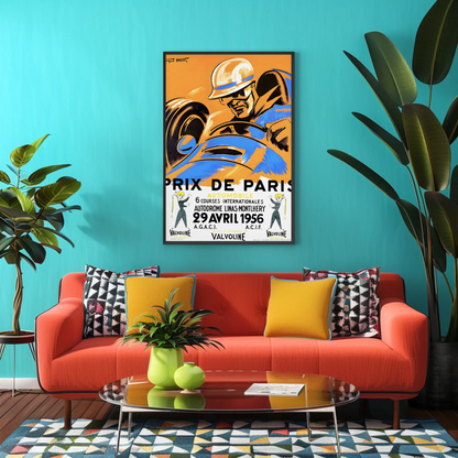Prix de Paris – 1956 Valvoline Race Poster