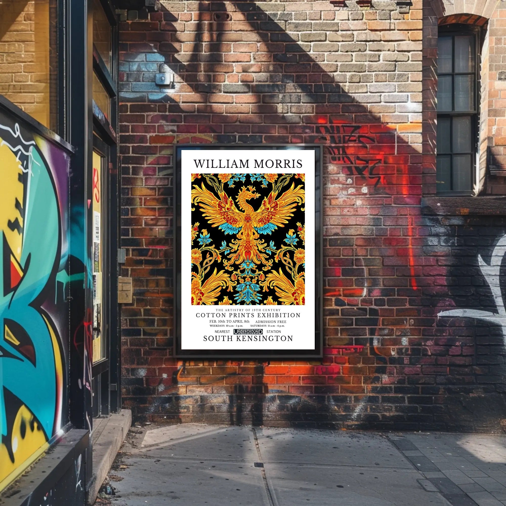 William Morris Cotton Prints Exhibition Poster