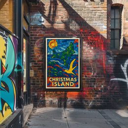 Christmas Island Mosaic Poster