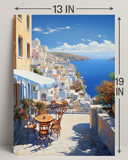 Serene Mediterranean Terrace Poster
