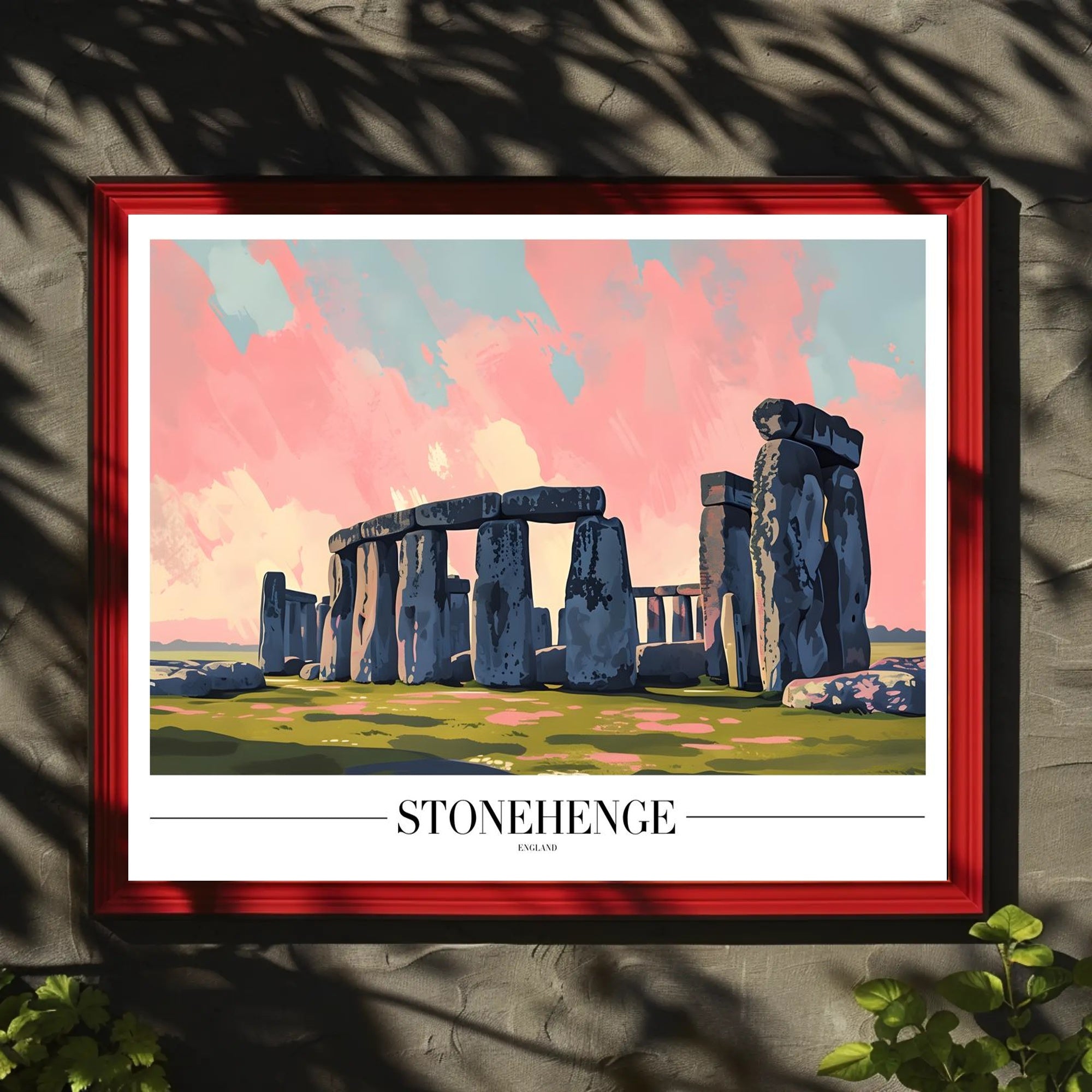 Stonehenge Modern Illustration Cultural or Heritage Poster
