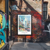 Shanghai Cityscape Poster PosterGoat