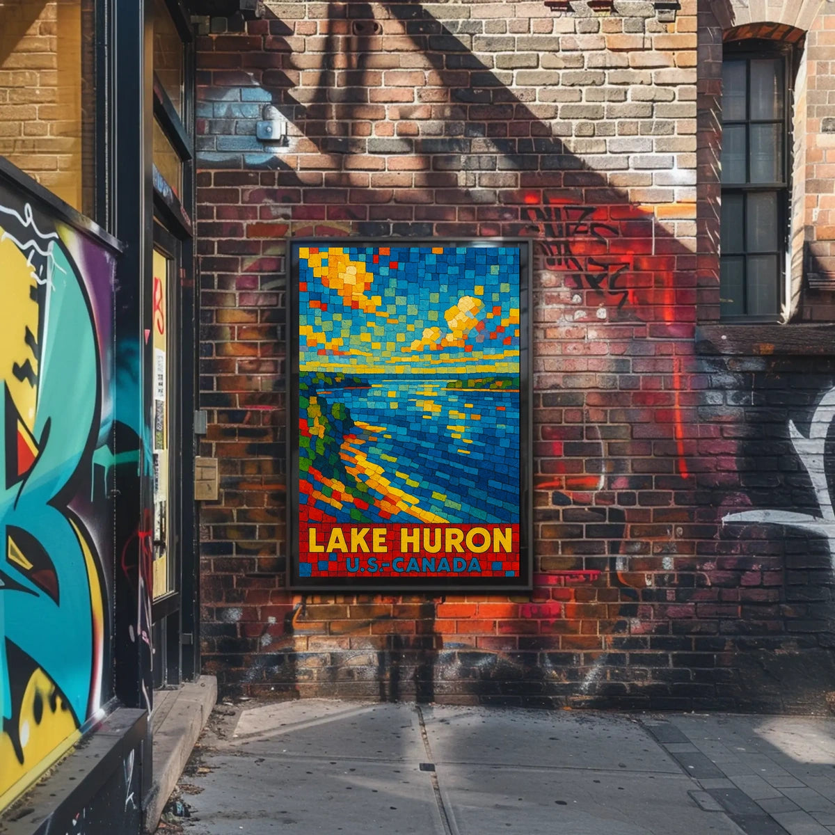 Lake Huron U.S.-Canada Poster