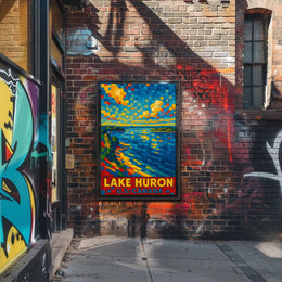 Lake Huron U.S.-Canada Poster