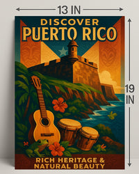Discover Puerto Rico Vintage Poster Art PosterGoat