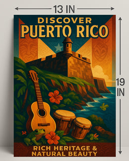 Discover Puerto Rico Vintage Poster Art PosterGoat