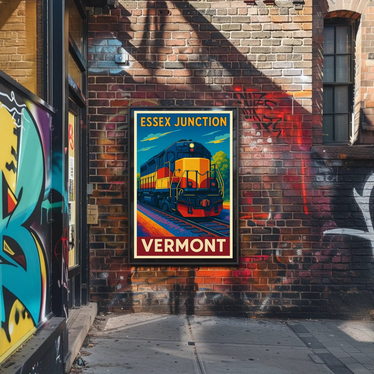 Essex Junction Train Vermont Poster