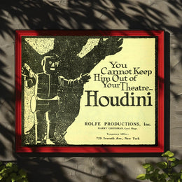 Houdini Robot Theater Vintage Advertisement - Cultural or Heritage Poster