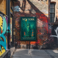 New York Iconic Landmarks Poster