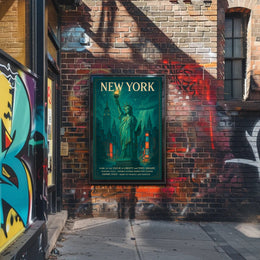 New York Iconic Landmarks Poster
