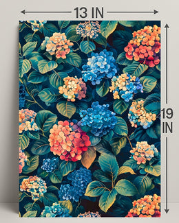 Vibrant Hydrangea Blossom: Ultra-Realistic Artistic Poster