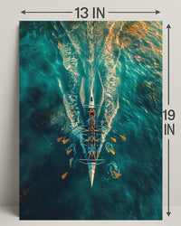 Rowing In Harmony Poster PosterGoat