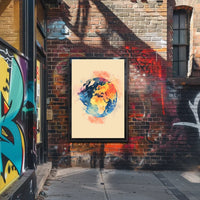 Vibrant Futuristic Cityscape Art Poster
