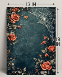 Roses And Webs Poster