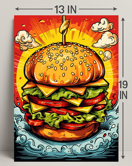 Towering Burger Delight Poster PosterGoat