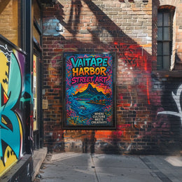 Vaitape Harbor Street Art Tropical Creativity Culture Poster
