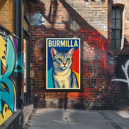 Burmilla Cat Portrait Poster