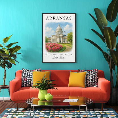 Arkansas, Little Rock Signature Series Vintage Travel Poster