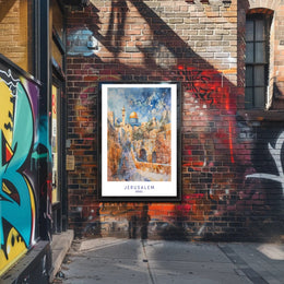 Jerusalem Dome of the Rock Urban Cityscape Poster PosterGoat