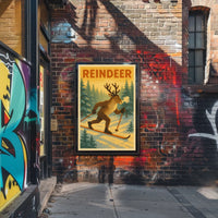 Reindeer Ski Adventure Poster