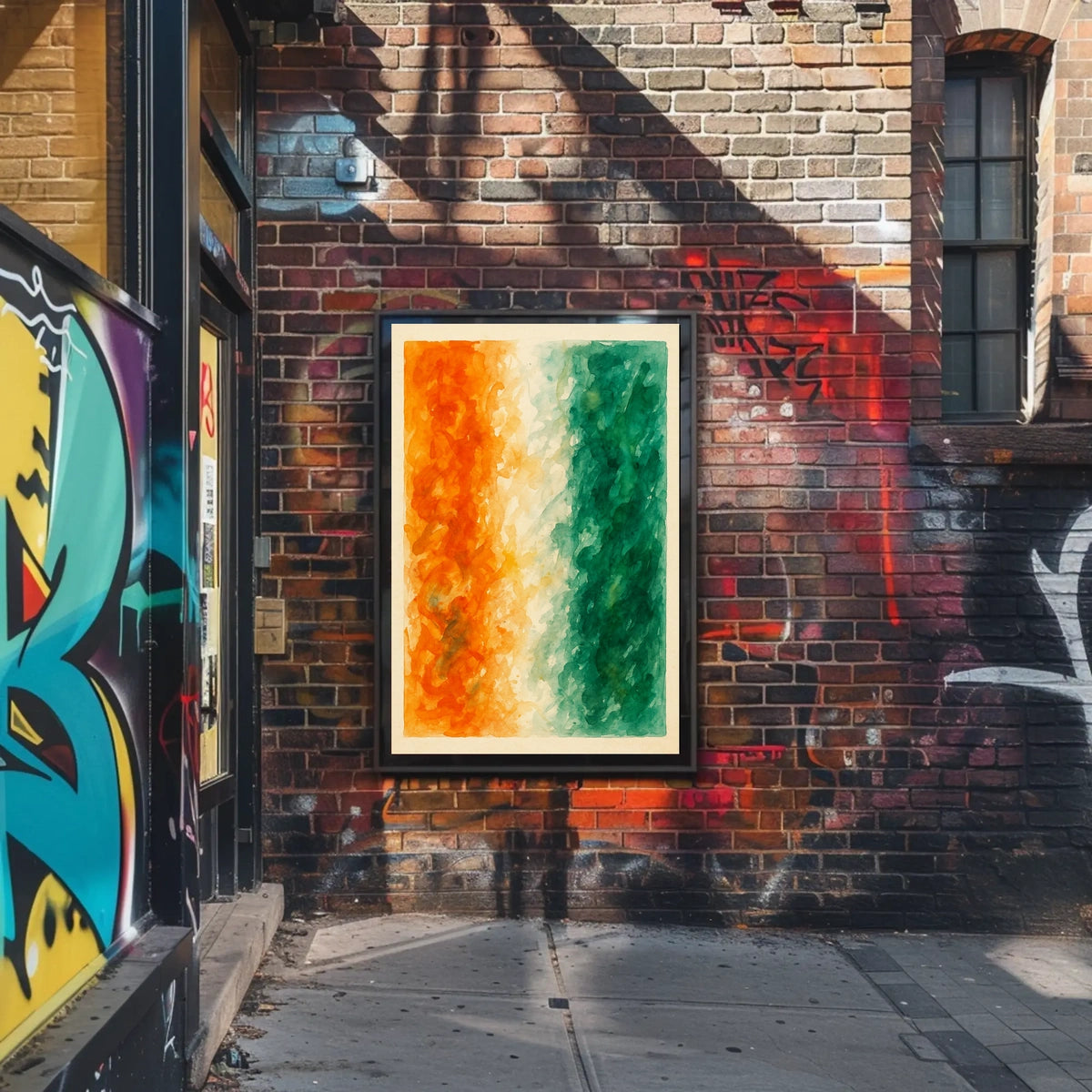 Abstract Tricolor Harmony Poster