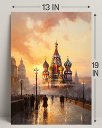 St. BasilS Cathedral At Sunset Poster