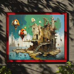 Surrealistic Dreamscape Art Poster, Fantasy or Mythology Poster