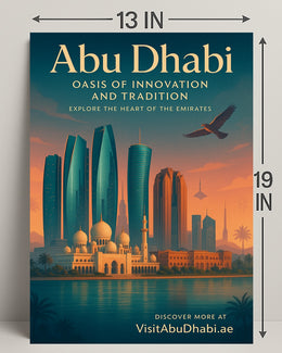 Abu Dhabi Modern Architectural Fusion Urban or Cityscape Poster