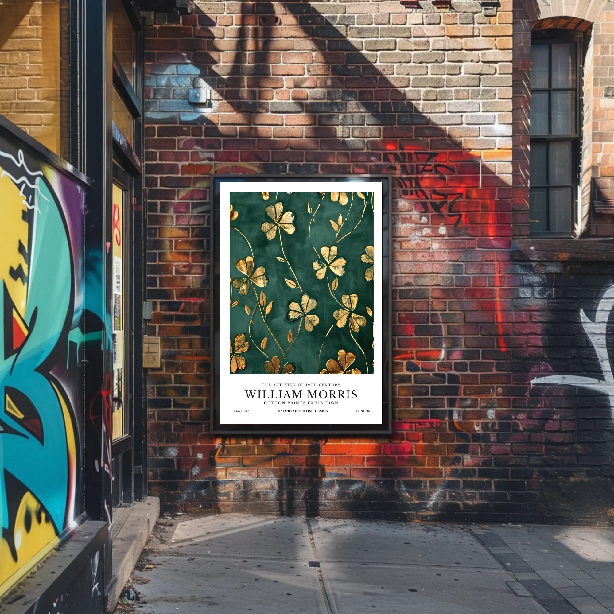 William Morris Cotton Prints Exhibition Poster