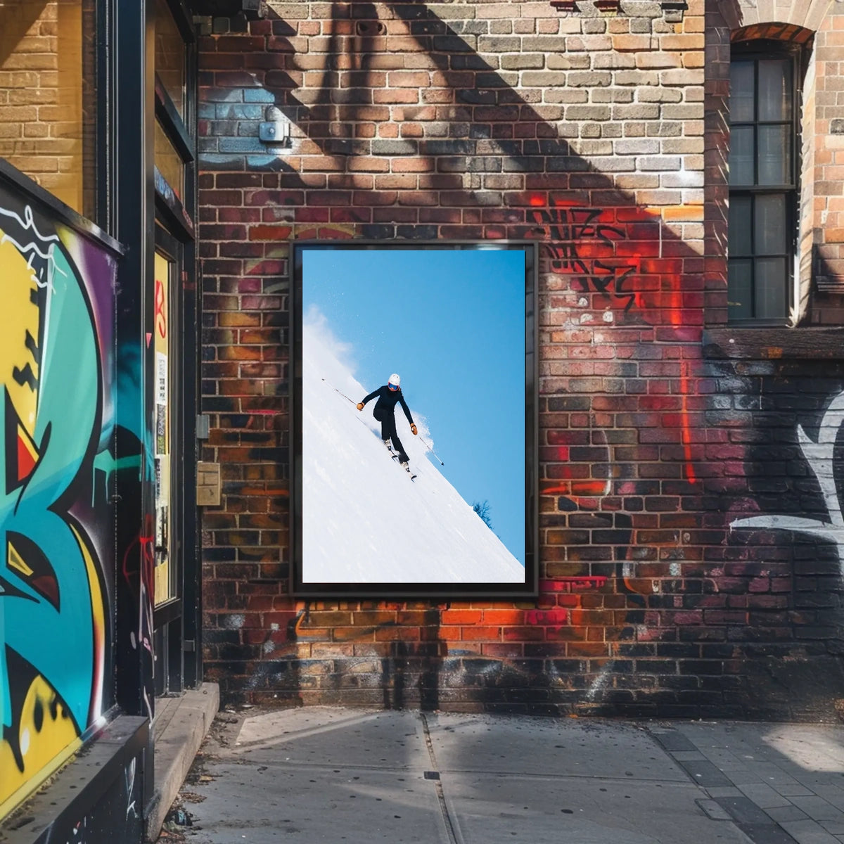 Skiing Adventure Poster