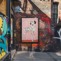 Dalmatian Portrait Poster Modern Minimalist Wall Art