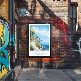 Tranquil Beauty of Lake Geneva Poster
