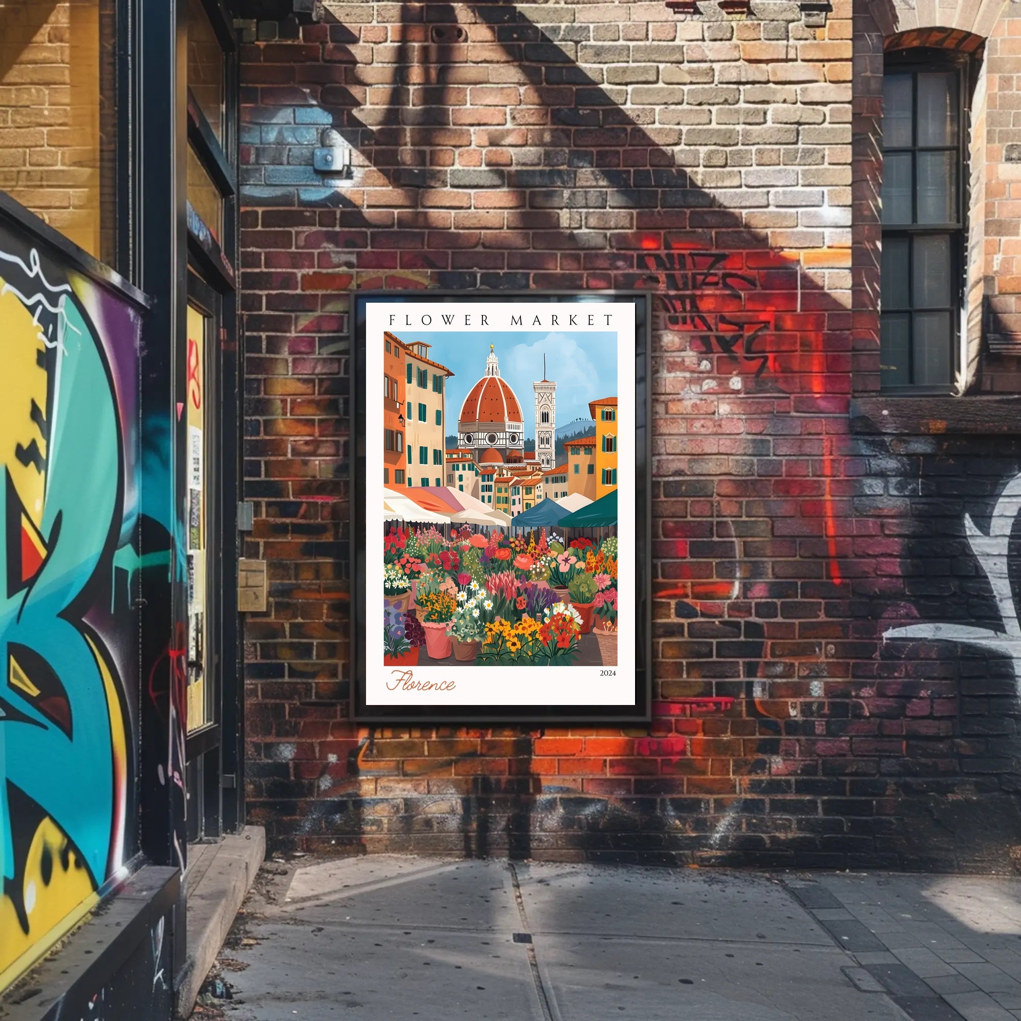 Florence Flower Market 2024 Poster PosterGoat