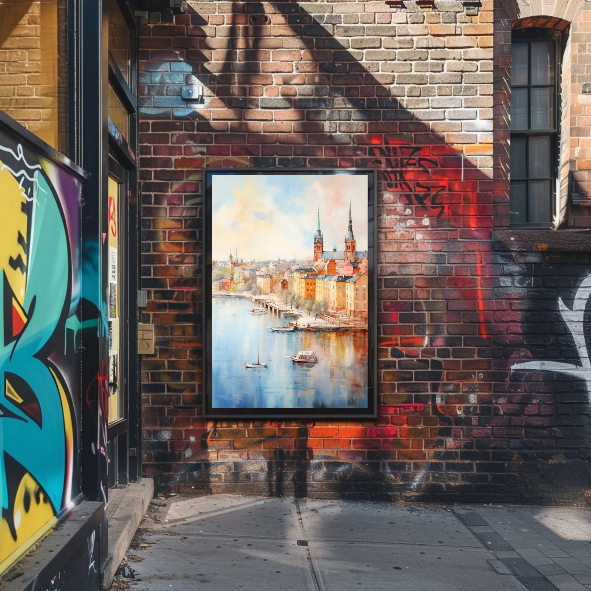 Serene Cityscape By The Water Poster
