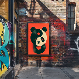 Yin-Yang Panda Vinyl Poster
