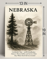 Nebraska The Cornhusker State Poster PosterGoat