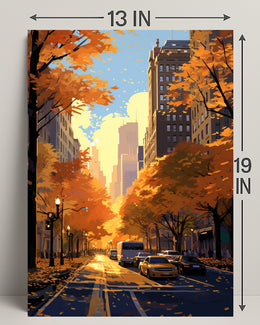 Autumn In The City Poster PosterGoat