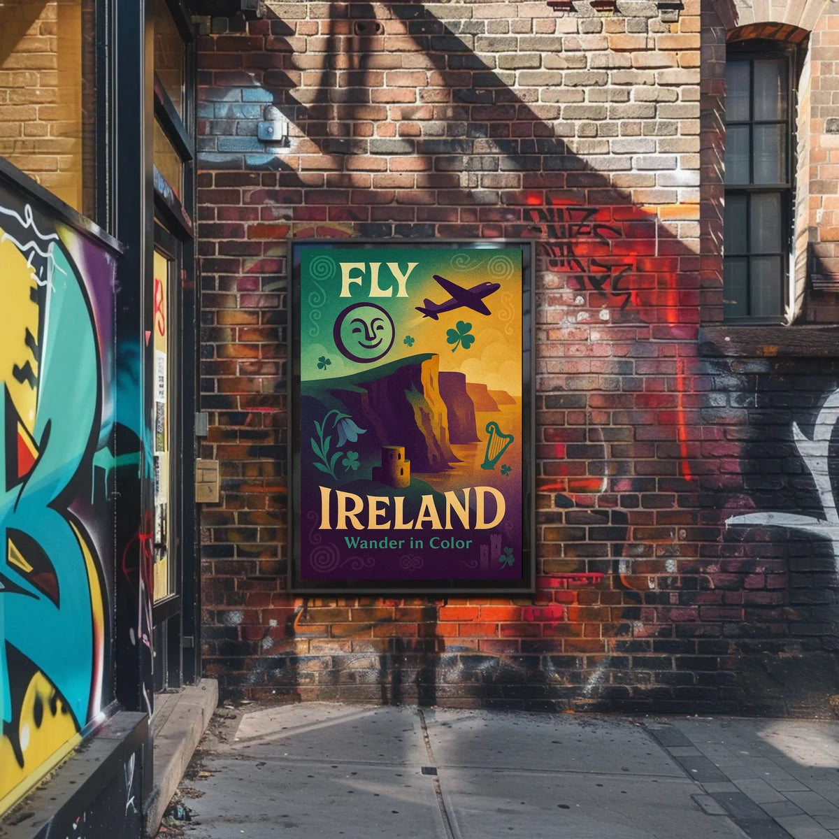 Fly To Ireland Wander In Color Poster
