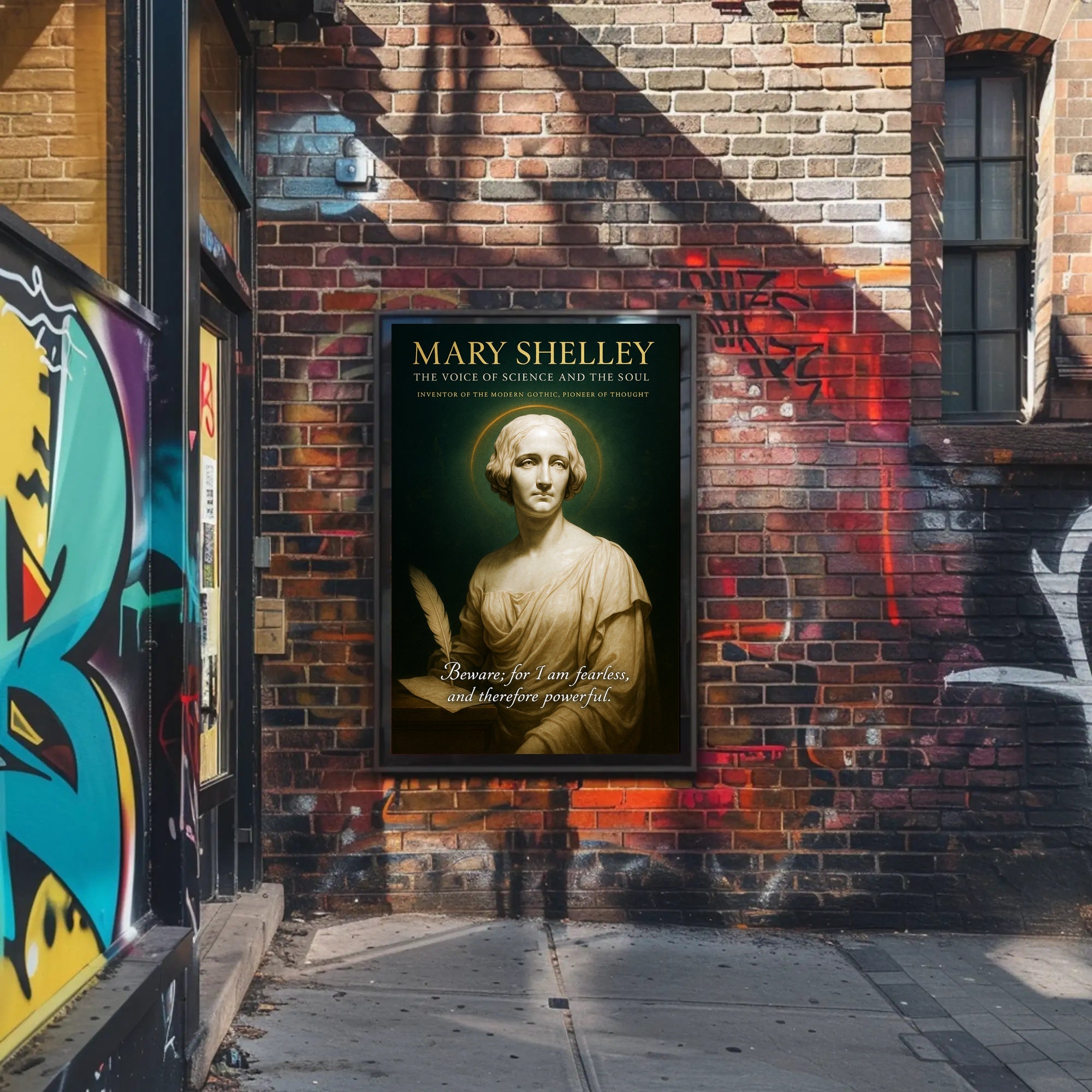 Mary Shelley - The Voice of Science and the Soul Poster PosterGoat