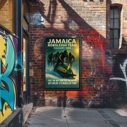 Jamaica Bobsleigh Team Calgary 1988 Poster