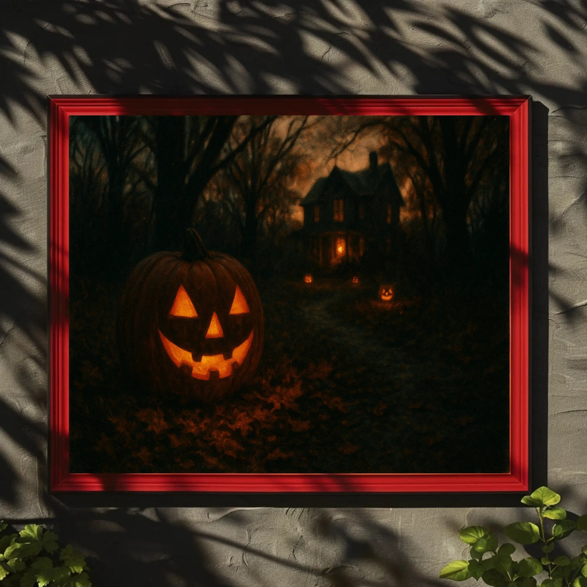 Halloween Night Cityscape Vibe Cinematic Realism Decor Lovers Wanderlust Timeless Poster