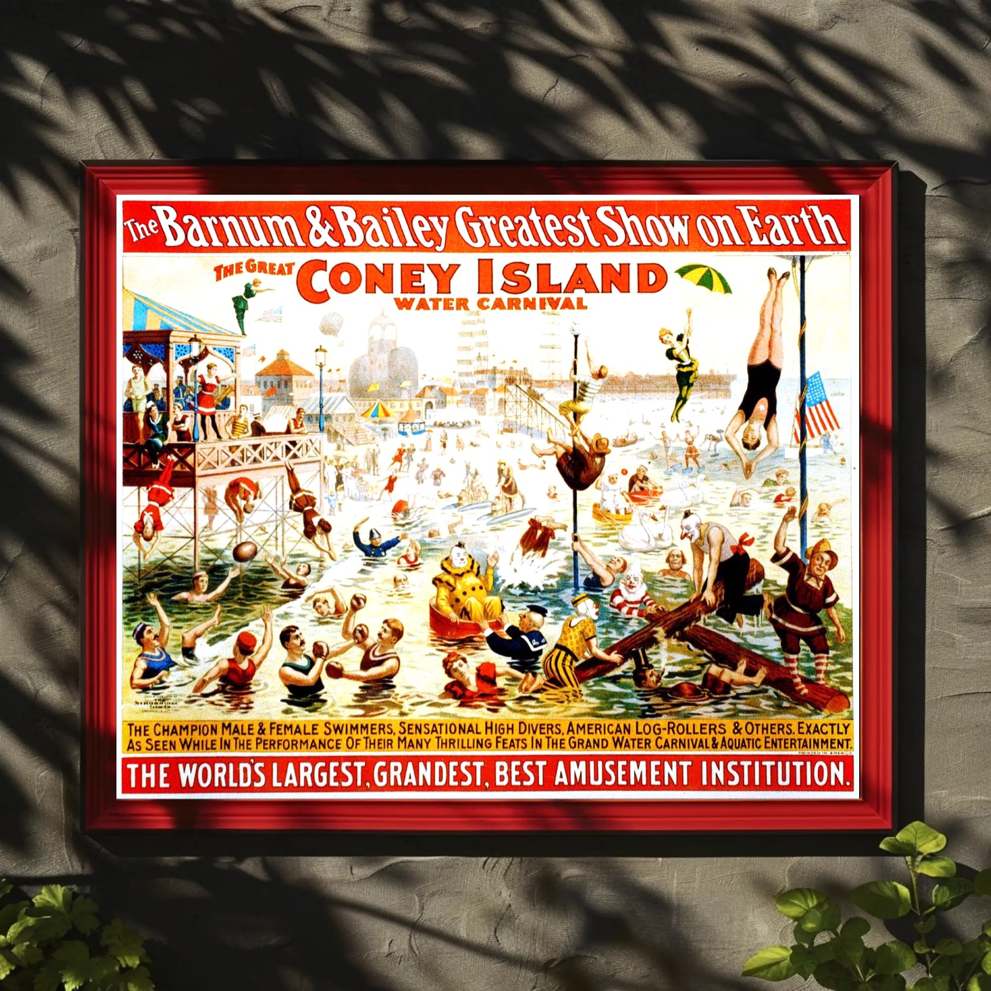 The Great Coney Island Water Carnival Poster