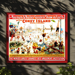 The Great Coney Island Water Carnival Poster