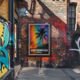East Honolulu Vibes Wanderlust Impressionism Poster