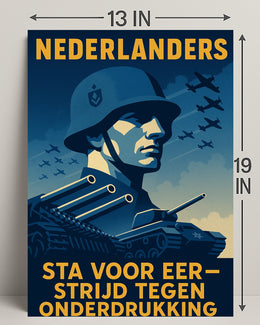 WWII Military Pride Propaganda Poster