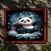 Starry Night Panda Poster