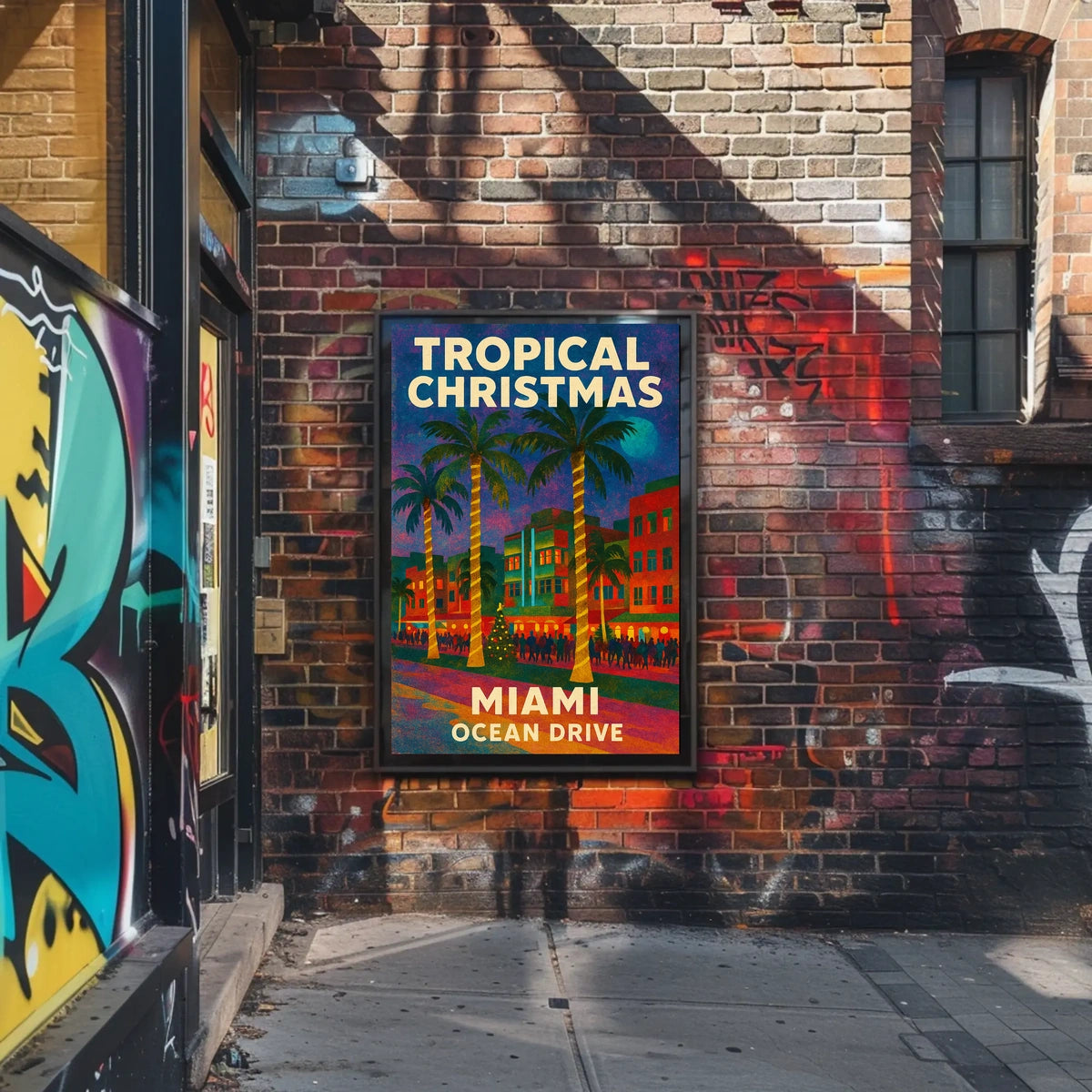 Tropical Christmas in Miami Poster