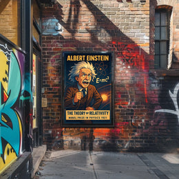 Albert Einstein Relativity Vintage Science Poster