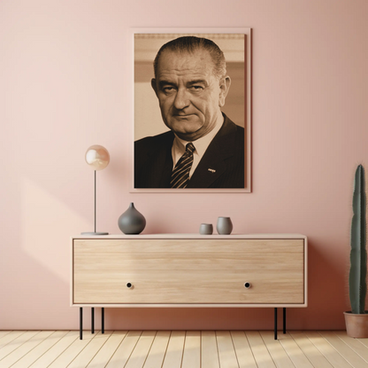 Lyndon Johnson 36th President Sepia Photo