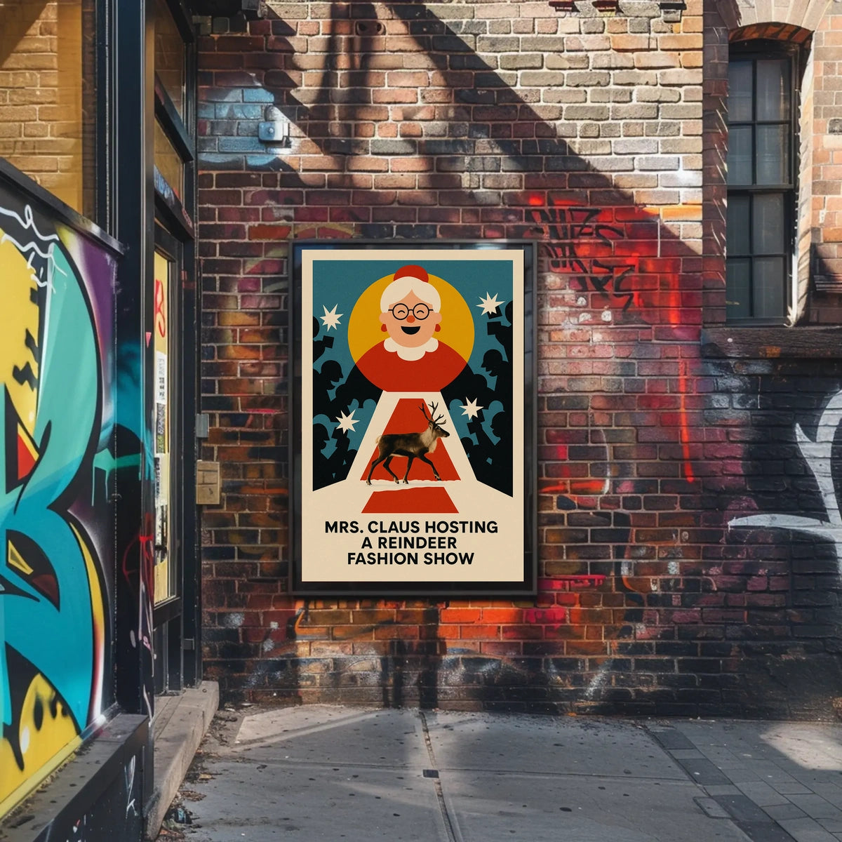 Mrs. Claus Reindeer Show: Festive Holiday Event Poster